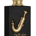 Perfume Lattafa Ishq Al Shuyukh Gold 100ml frasco árabe unisex oriental gourmand caramelo azafrán cuero