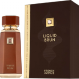 French Avenue Liquid Brun 100ml frasco con caja perfume árabe unisex gourmand