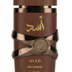 Perfume Lattafa Asad Bourbon 100ml frasco árabe unisex oriental especiado gourmand cacao vainilla bourbon