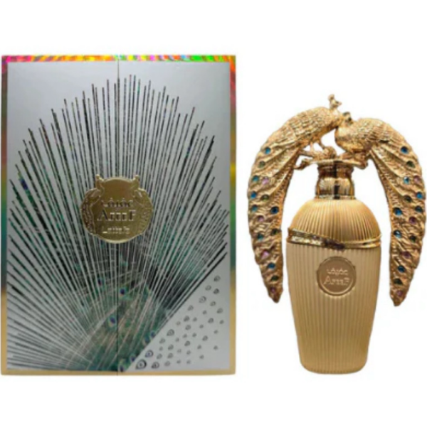 Perfume Lattafa Afeef 100ml frasco árabe unisex floral frutal melocotón nardo flor de azahar praliné ámbar