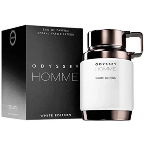 Armaf Odyssey Homme White Edition 100ml - Frasco y caja Armaf Odyssey Homme White Edition 100ml frasco con caja perfume árabe hombre aromático fresco menta piña
