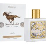 Lattafa Qaed Al Fursan Unlimited 90ml frasco con caja perfume árabe unisex floral afrutado tropical dulce