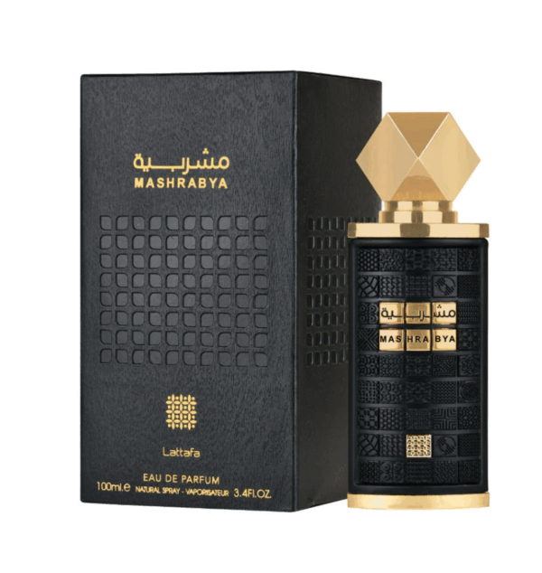 Lattafa Mashrabya 100ml frasco con caja perfume árabe unisex oriental gourmand
