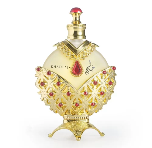 Aceite perfume Khadlaj Hareem al Sultan Gold 35ml frasco árabe unisex sin alcohol floral afrutado bergamota jazmín piña
