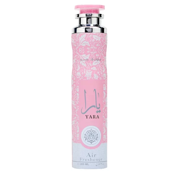 Ambientador Lattafa Yara Rosa 300ml spray de hogar árabe aroma floral frutal dulce con orquídea y vainilla