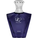 Perfume Afnan Turathi Blue 100ml frasco árabe hombre aromático cítrico amaderado bergamota mandarina ámbar