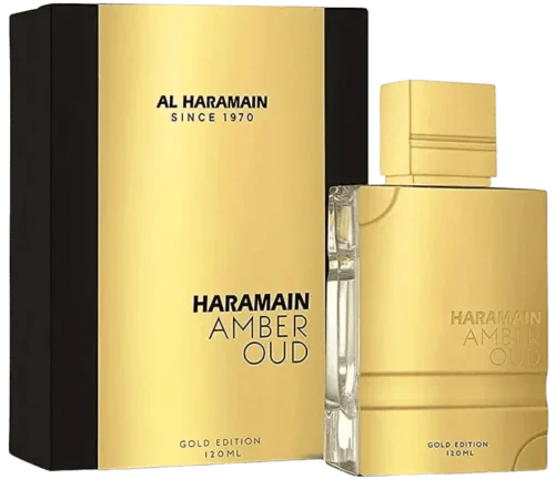 Al Haramain Amber Oud Gold Edition 120ml frasco con caja perfume árabe unisex ámbar melón piña almizcle