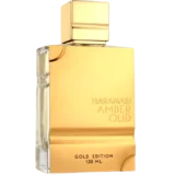 Perfume Al Haramain Amber Oud Gold Edition 120ml frasco árabe unisex ambarino afrutado melón piña vainilla