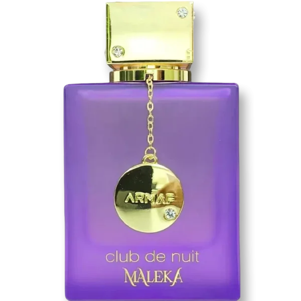 Perfume Armaf Club de Nuit Maleka 105ml frasco árabe mujer floral frutal litchi bergamota pimienta rosa iris praliné