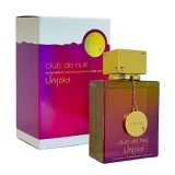 Armaf Club de Nuit Untold 105ml frasco con caja perfume árabe unisex amaderado dulce ámbar azafrán jazmín cedro