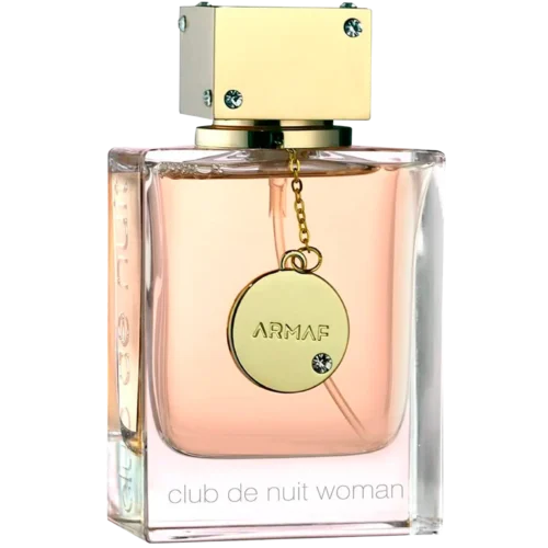 Perfume Armaf Club de Nuit Woman 105ml frasco árabe mujer floral frutal naranja melocotón rosa jazmín pachulí