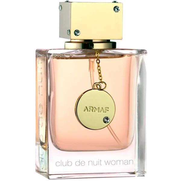 Perfume Armaf Club de Nuit Woman 105ml frasco árabe mujer floral frutal naranja melocotón rosa jazmín pachulí