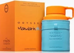 Armaf Odyssey Mandarin Sky 100ml frasco con caja perfume árabe masculino cítrico amaderado dulce mandarina