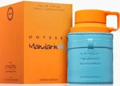 Armaf Odyssey Mandarin Sky 100ml frasco con caja perfume árabe masculino cítrico amaderado dulce mandarina