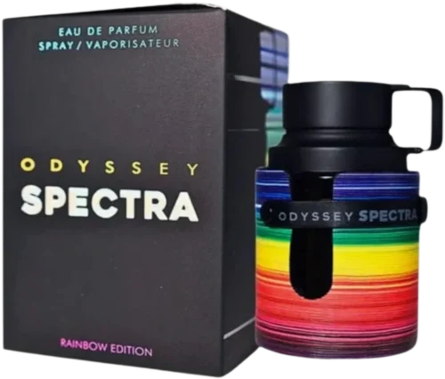 Armaf Odyssey Spectra 100ml frasco con caja perfume árabe unisex especiado manzana canela lavanda ámbar pachulí