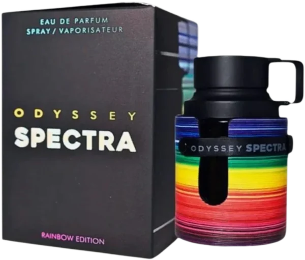 Armaf Odyssey Spectra 100ml frasco con caja perfume árabe unisex especiado manzana canela lavanda ámbar pachulí
