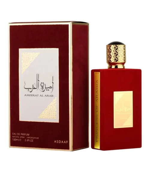 Asdaaf Ameerat Al Arab 100ml frasco con caja perfume árabe mujer floral cítricos almizcle blanco jazmín