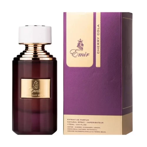 Emir Cherry Cola 75ml frasco con caja perfume árabe unisex gourmand especiado cereza cola dulce