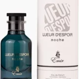 Emir Lueur d'Espoir Noche 100ml frasco con caja perfume árabe unisex amaderado oriental ahumado oud incienso