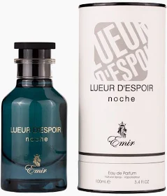 Emir Lueur d'Espoir Noche 100ml - Frasco y caja Emir Lueur d'Espoir Noche 100ml frasco con caja perfume árabe unisex amaderado oriental ahumado oud incienso