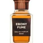 Perfume Fragrance World Ebony Fume 80ml frasco árabe unisex amaderado ahumado incienso palo santo cuero