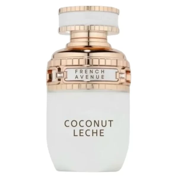 Perfume French Avenue Coconut Leche 80ml frasco árabe mujer oriental floral gourmand coco tostado tuberosa vainilla benjuí