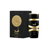 Lattafa Asad 100ml frasco con caja perfume árabe hombre amaderado especiado oscuro intenso