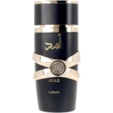 Perfume Lattafa Asad 100ml frasco árabe hombre amaderado especiado pimienta negra tabaco café vainilla