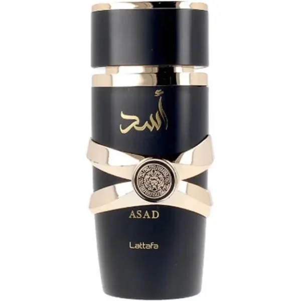 Perfume Lattafa Asad 100ml frasco árabe hombre amaderado especiado pimienta negra tabaco café vainilla