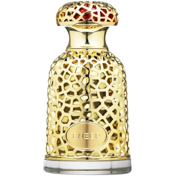 Perfume Lattafa Emeer 100ml frasco árabe unisex amaderado aromático limón enebro salvia té blanco sándalo cedro
