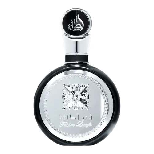 Perfume Lattafa Fakhar Black 100ml frasco árabe hombre aromático amaderado manzana bergamota lavanda tonka cedro