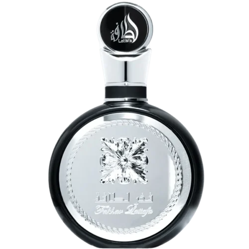 Perfume Lattafa Fakhar Black 100ml frasco árabe hombre aromático amaderado manzana bergamota lavanda tonka cedro