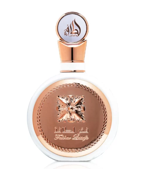 Perfume Lattafa Fakhar Rose 100ml frasco árabe femenino floral afrutado tuberosa jazmín rosa granada vainilla sándalo