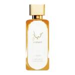 Perfume Lattafa Hayaati Gold Elixir 100ml frasco árabe unisex cuero dulce bergamota melocotón azafrán vainilla ámbar