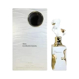 Lattafa Her Confession 100ml frasco con caja perfume árabe mujer floral lactónico