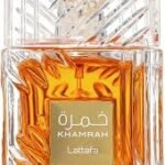 Perfume Lattafa Khamrah 100ml frasco árabe unisex oriental especiado gourmand dátiles canela praliné vainilla