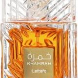 Perfume Lattafa Khamrah 100ml frasco árabe unisex oriental especiado gourmand dátiles canela praliné vainilla