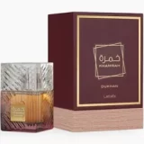 Lattafa Khamrah Dukhan 100ml frasco con caja perfume árabe masculino oriental especiado ahumado tabaco dulce