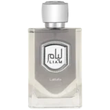 Perfume Lattafa Liam Grey 100ml frasco árabe unisex cremoso amaderado higo cardamomo té negro sándalo vainilla