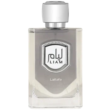 Perfume Lattafa Liam Grey 100ml frasco árabe unisex cremoso amaderado higo cardamomo té negro sándalo vainilla