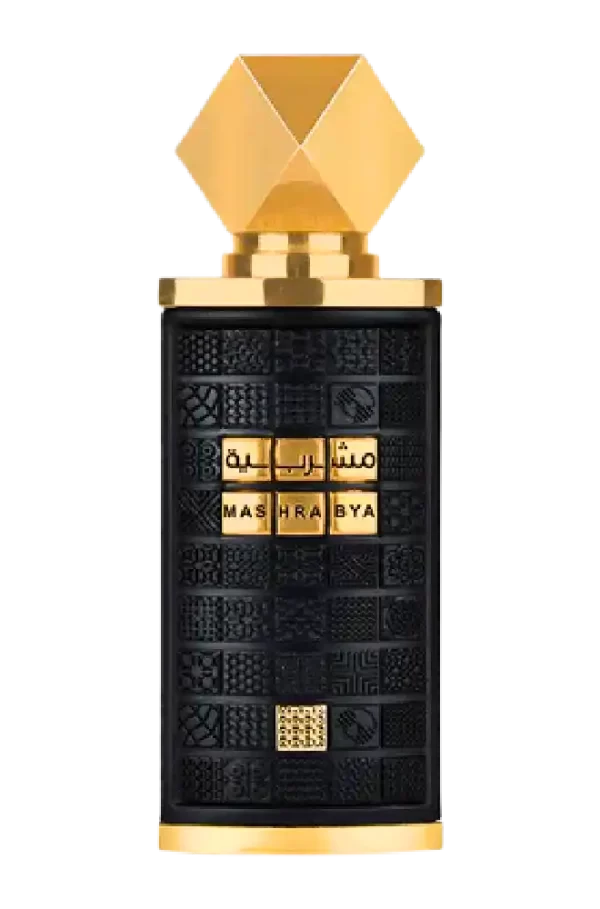 Perfume Lattafa Mashrabya 100ml frasco árabe unisex oriental gourmand manzana shisha tabaco dátiles caramelo