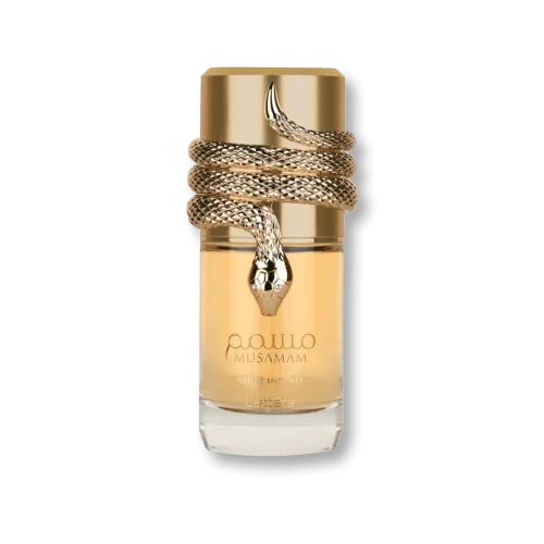 Perfume Lattafa Musamam White Intense 100ml frasco árabe unisex oriental floral coco ylang-ylang sándalo cremoso