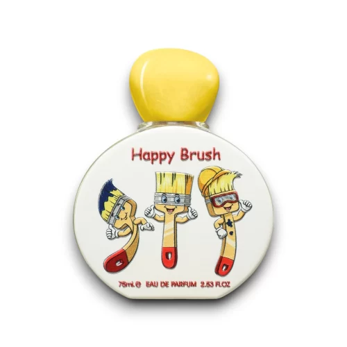 Perfume Lattafa Pride Happy Brush 75ml frasco árabe infantil unisex frutal dulce melocotón piña frambuesa vainilla