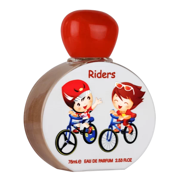 Perfume Lattafa Pride Riders 75ml frasco árabe infantil unisex cítrico fresco limón bergamota flor de azahar almizcle