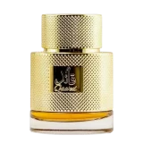 Perfume Lattafa Qaa'ed 100ml frasco árabe unisex oriental ámbar especiado canela azafrán oud cuero vainilla