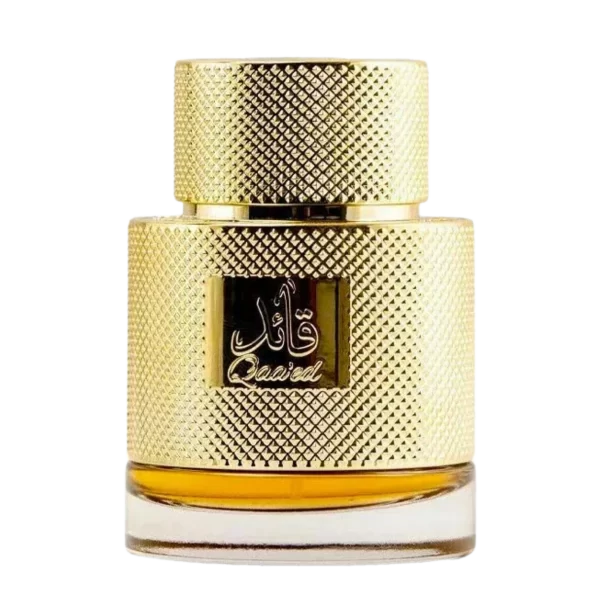 Perfume Lattafa Qaa'ed 100ml frasco árabe unisex oriental ámbar especiado canela azafrán oud cuero vainilla