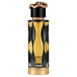Frasco del perfume árabe Lattafa Teriaq Intense Eau de Parfum 100 ml con tapón serpiente dorado