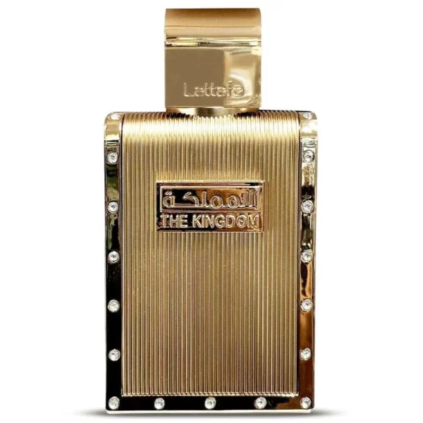 Perfume Lattafa The Kingdom 100ml frasco árabe hombre aromático fougère lavanda menta vainilla tabaco tonka