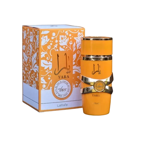 Lattafa Yara Tous 100ml frasco con caja perfume árabe mujer floral afrutado dulce tropical