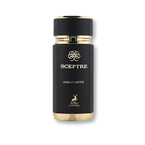 Perfume Maison Alhambra Sceptre Amazonite 100ml frasco árabe unisex amaderado especiado oud azafrán canela ahumado